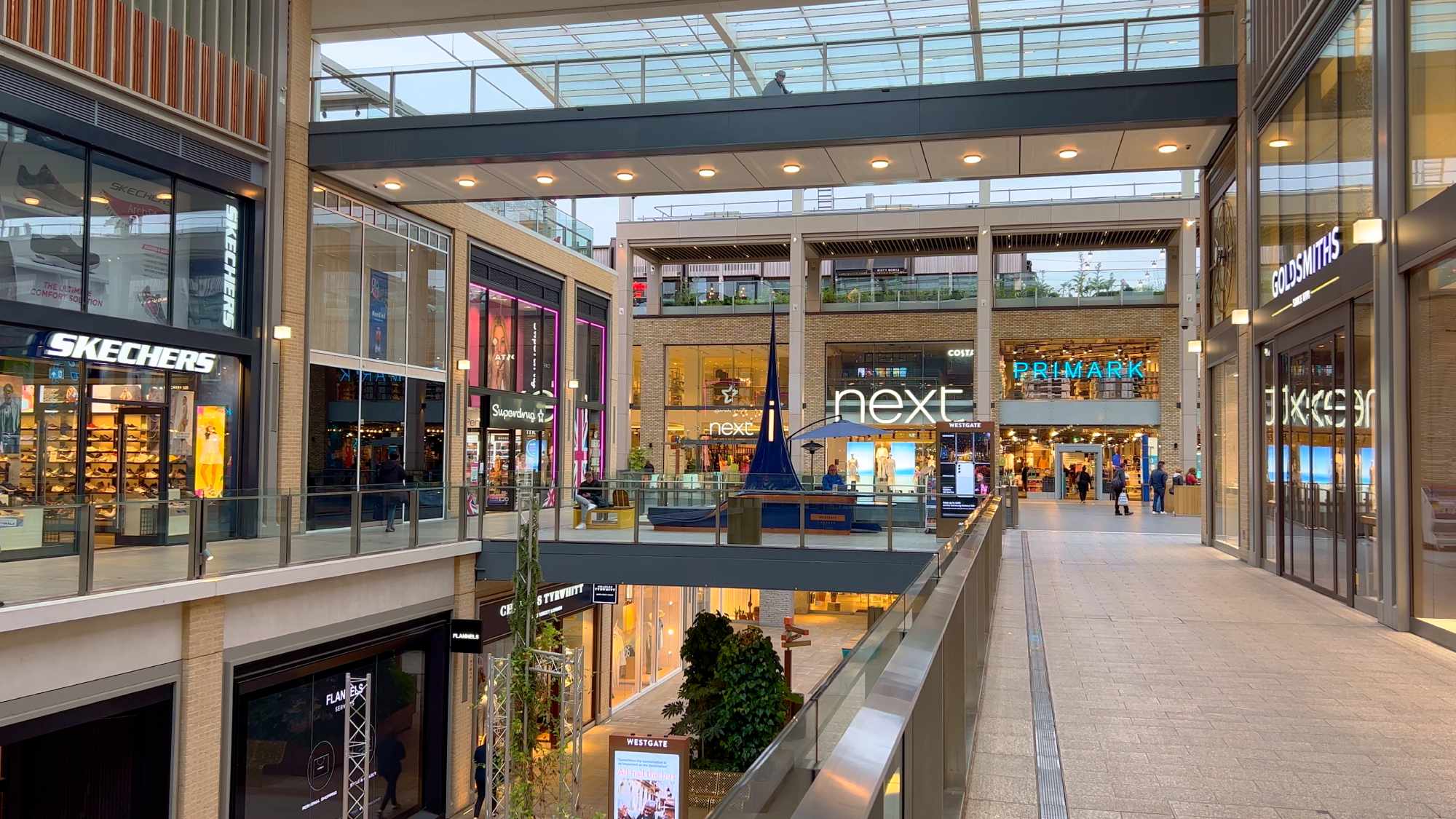 shops in a UK shopping mall
