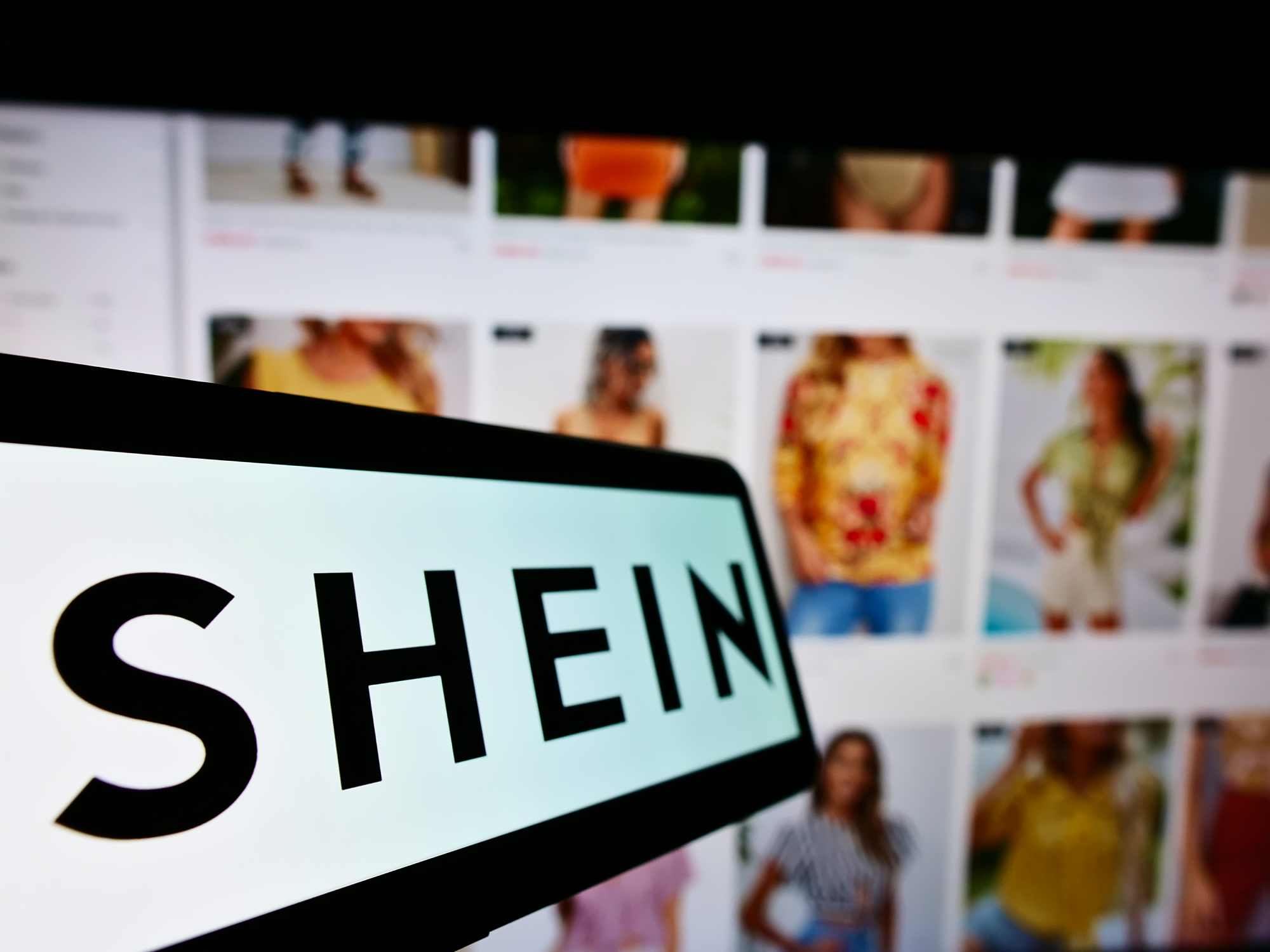 Shein website and logo