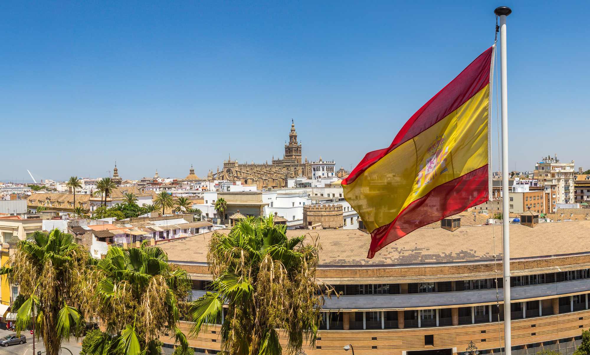 Spanish flag in Sevilla