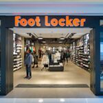 Looking inside a Foot Locker store in Hong Kong where shoppers are browsing