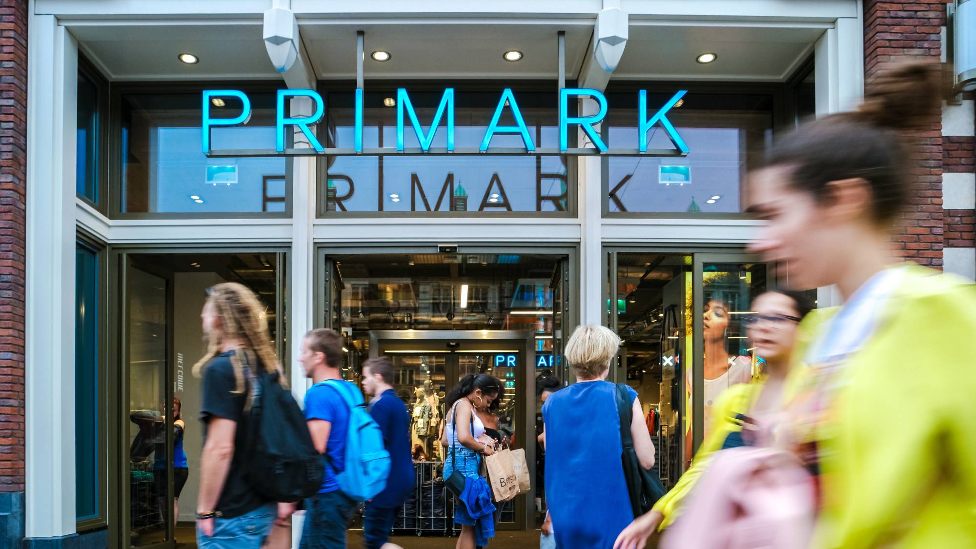 Shoppers outside a Primark store