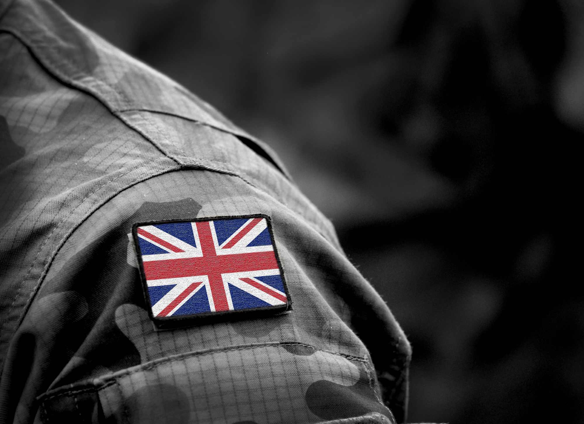 British flag on a military outfit